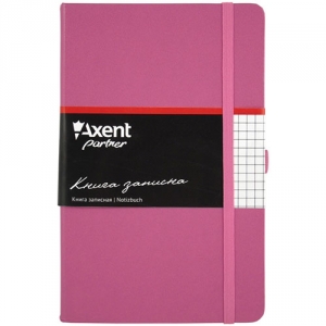 Книга записная Axent Partner, 125*195, 96л, клетка, пурпурная