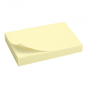 Блок бумаги Axent с липким слоем  50x75мм, 100л, желтый