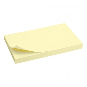 Блок бумаги Axent с липким слоем  75x125мм, 100л, желтый