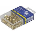 Кнопки золотистые Buromax, 100 шт., пласт.контейнер