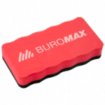 Губка для сухостираемых досок Buromax, 110х58х21мм, красная