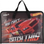 Портфель Kite А4 на молнии, 1 отд. Hot Wheels