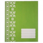 Тетрадь фоновая А5, 12 листов, косая линия, POLISVIT, зеленая