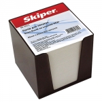 Блок бумаги Skiper 85х85, 800 листов, непроклеенный, белая, пластиковый пенал